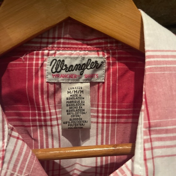 Wrangler plaid button up - Picture 2 of 3